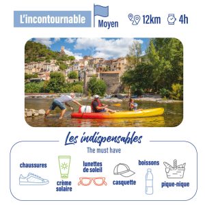 Les indispensables pour le canoë sur le parcours de 12km au départ de Roquebrun